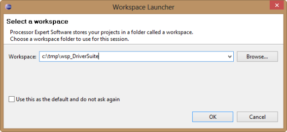 Selecting Workspace