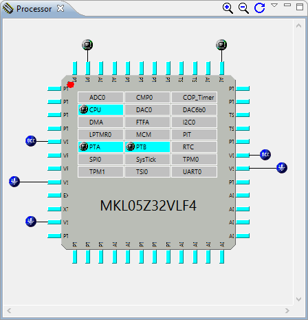 48pin LQFP Package in Processor View