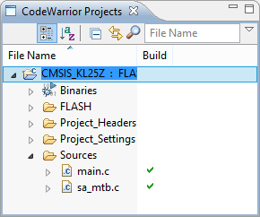 CMSIS CodeWarrior Project