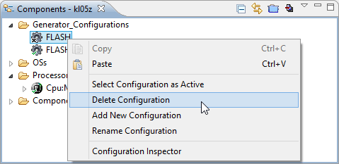 Delete Configuration