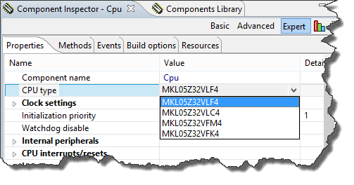 Switching Packages in the CPU Type
