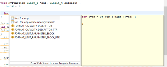 Editor Templates in Eclipse | MCU on Eclipse