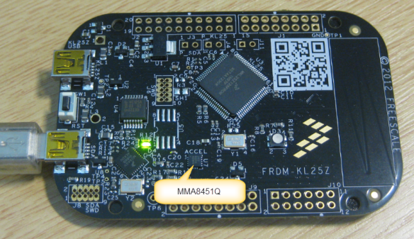 MMA8451Q Accelerometer on the FRDM-KL25Z Board