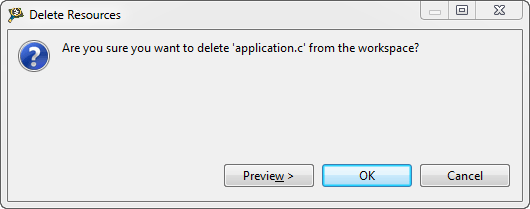 Delete Resources Dialog