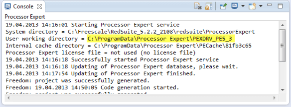 User Working Directory for Driver Suite