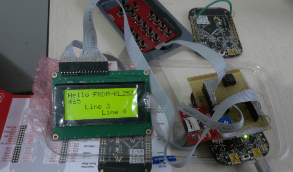 4 Line LCD in Action with FRDM-KL25Z (Source: Ezequiel Bazotti)