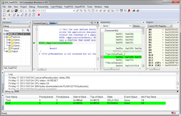 IAR Embedded Workbench IDE debugging with CMSIS-DAP and FRDM-KL25Z