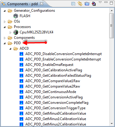 PDD in the Components View