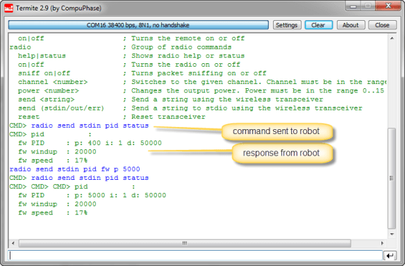 Wireless shell connection to Robot