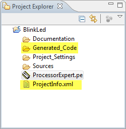 Generated Code and ProjectInfo.xml
