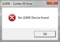 No ULINK Device found