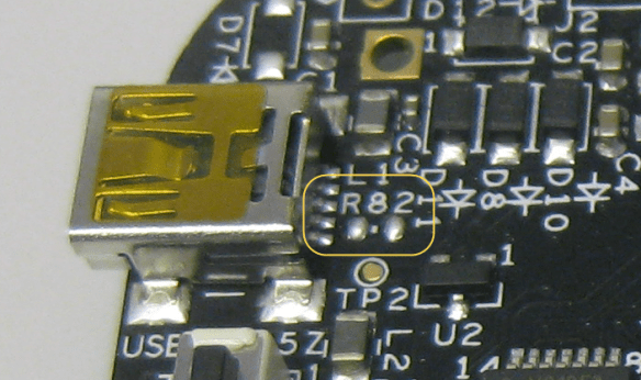 R82 near USB Connector