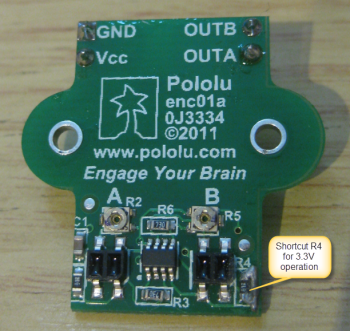 Shortcut R4 on Pololu Encoder Sensor