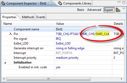 SWD_CLK used as interrupt pin