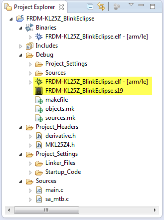 Debug Folder with Output Files