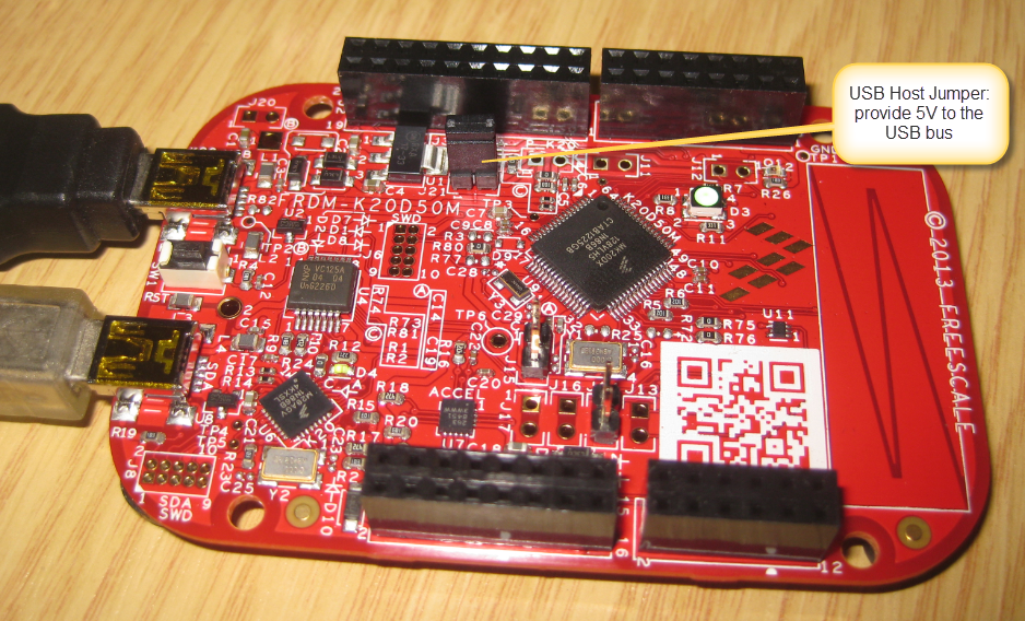 FRDM-K20D50M with USB Host Jumper
