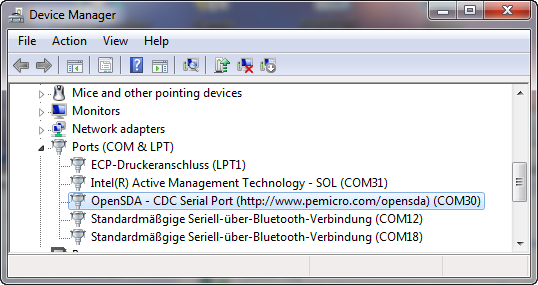 COM Ports Used in Windows Device Manager