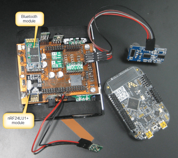 INTRO Zumo Robot with FRDM-KL25Z detached