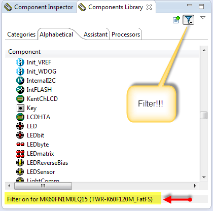 Filter on for project
