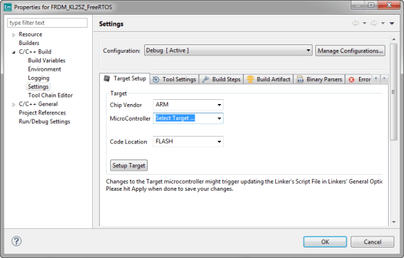 No Microcontroller setup in the project
