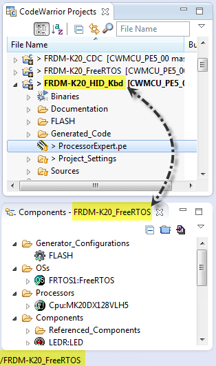 Project and Components View not in Sync