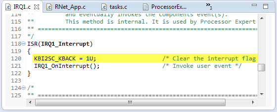 Clear the Interrupt flag