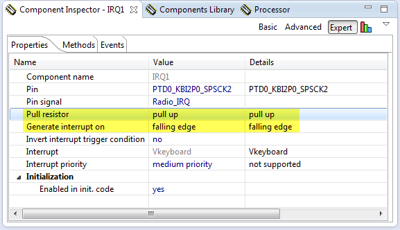 Interrupt Configuration