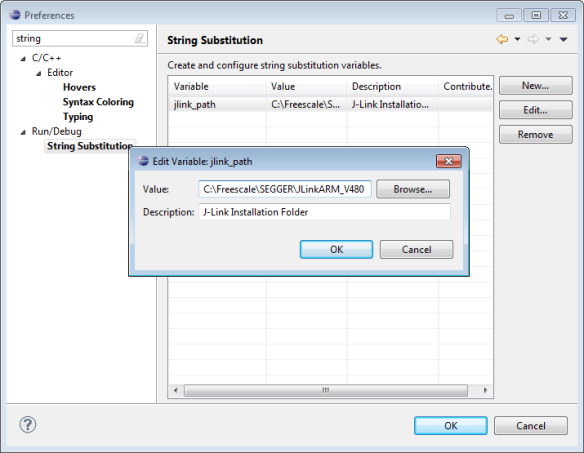 J-Link Installation Variable