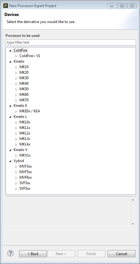 Device Tree in Processor Expert Driver Suite 10.3