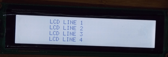 Newhaven 4x40 LCD Output (Source: Daniela Solorzano)