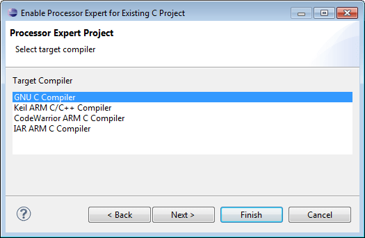 Select Target Compiler Select Target Compiler