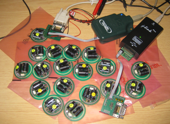 First set of sensor nodes with two programming adapters