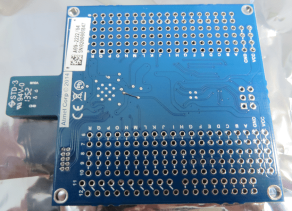 AVR Xplained Mini Board Bottom Side