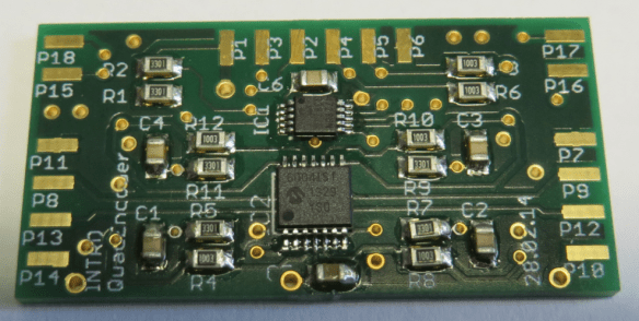 Encoder with parts populated