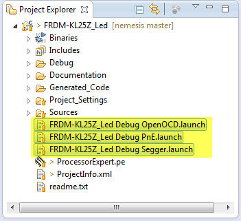 Launch Configuration Files in Project