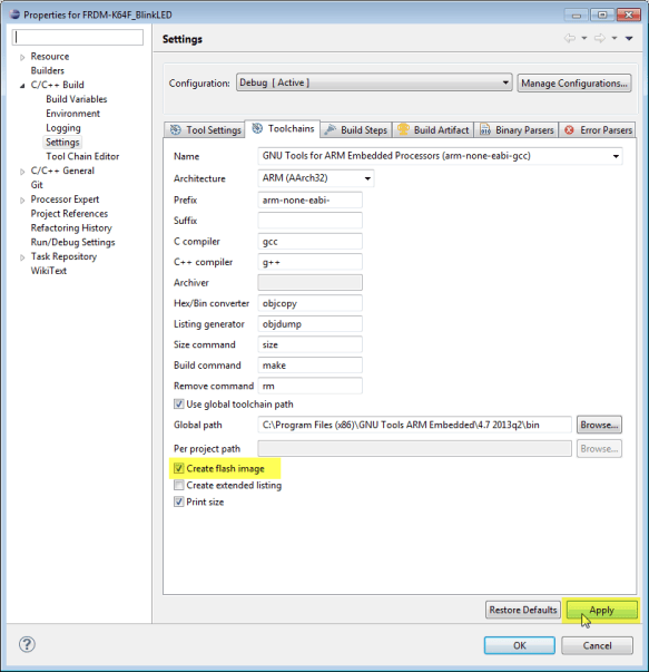 Binary (and S19) Files for the mbed Bootloader with Eclipse and GNU ARM ...