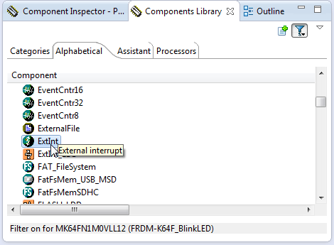 ExtInt Component in Components Library View