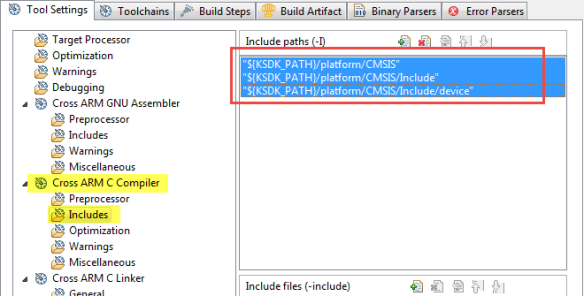 CMSIS Header Include Path