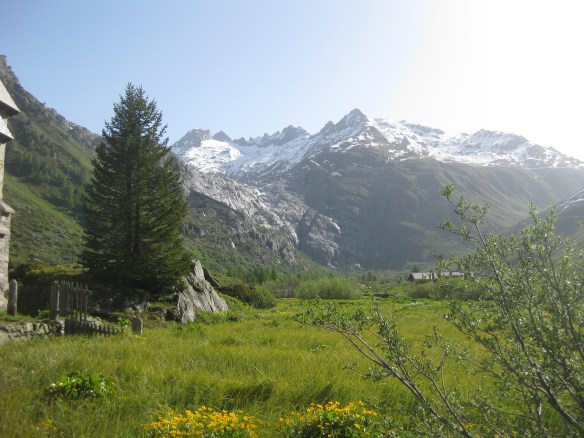 In Gletsch with view to Rhone Glacier