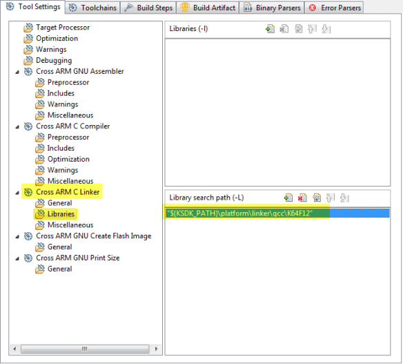 Linker Library Search Path