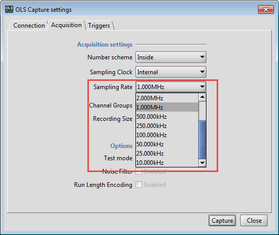 Sampling Rate in OLS