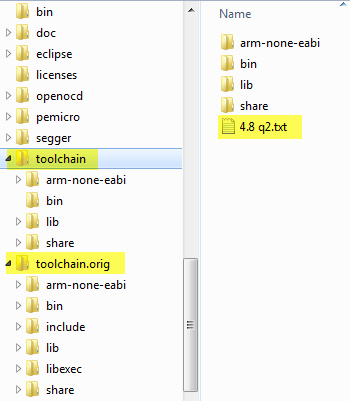 Both Toolchains inside KDS