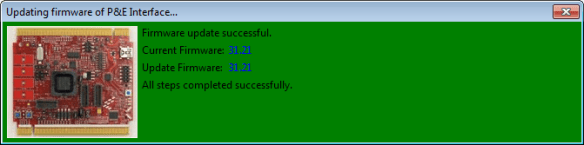 updating firmware successful
