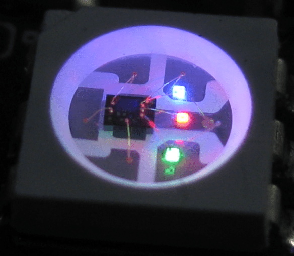 WS2812 LED with red green and blue