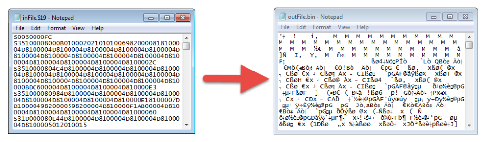 Converting S19 to BIN
