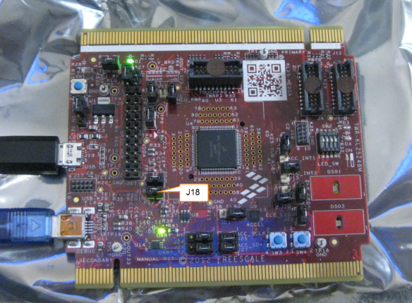 J18 Enabled on TWR-KL25Z to enable USB Operation