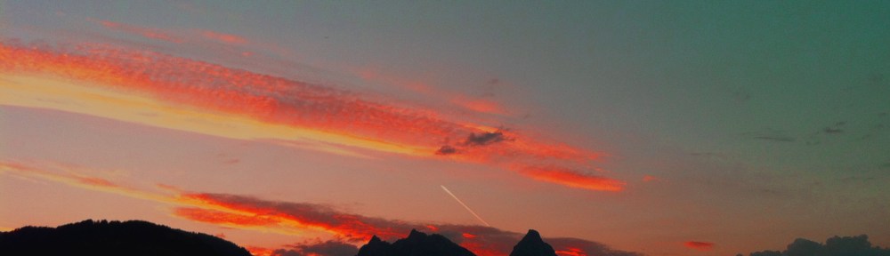 Mythen Sunrise with Plane