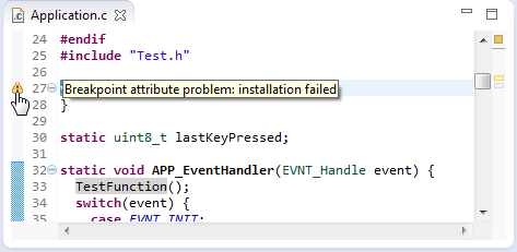 Breakpoint attribute problem installation failed