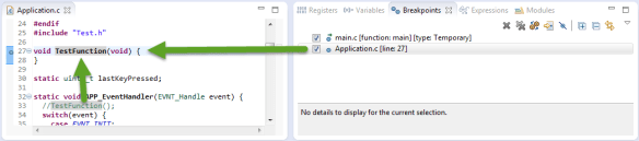 Breakpoint on non-existing Code