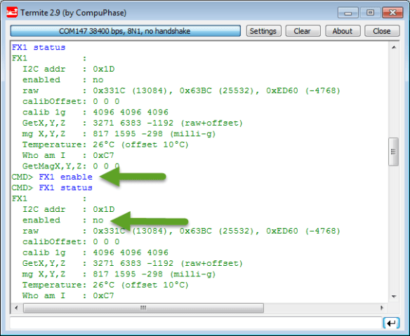 Failed to Enable FXOS8700 Accelerometer